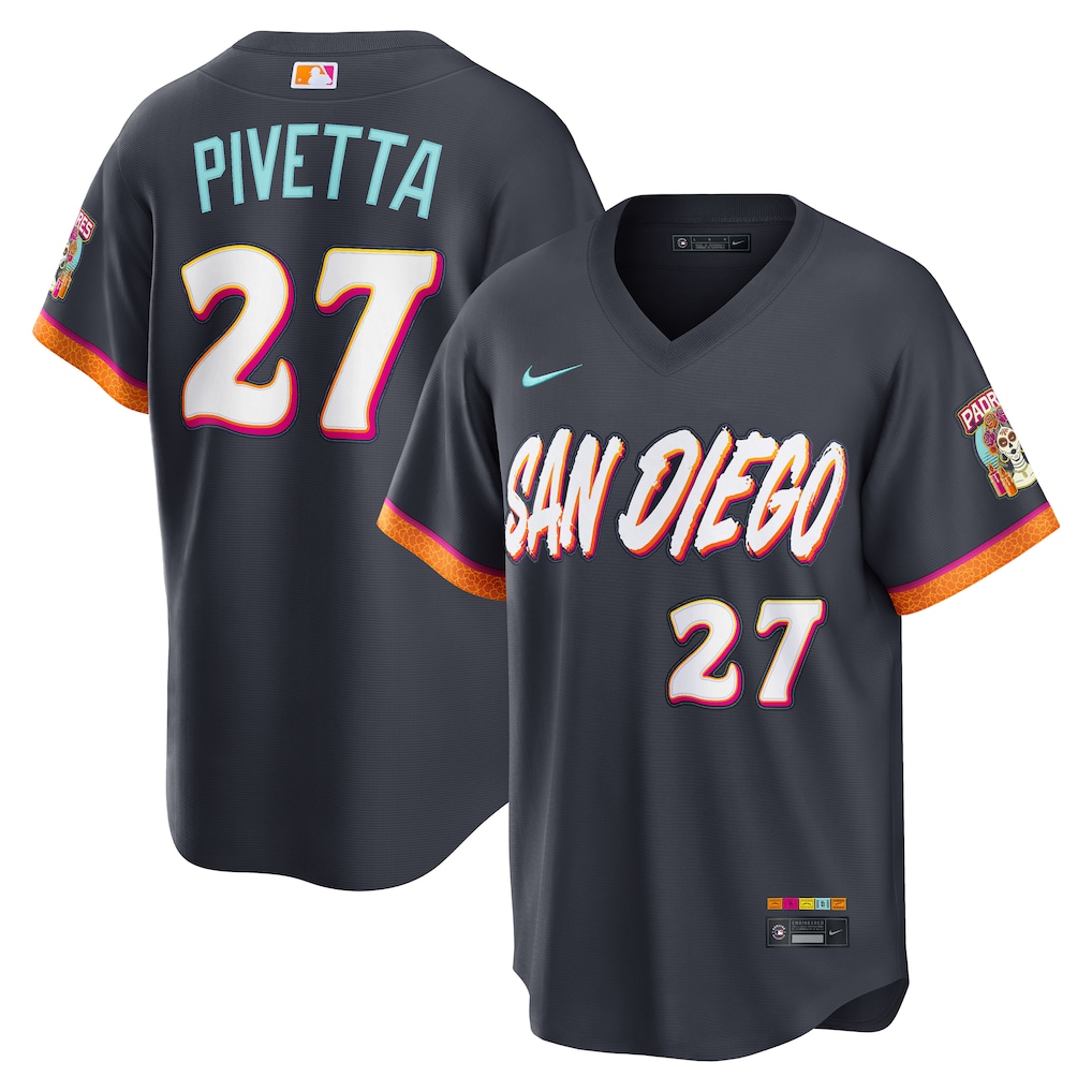 Men San Diego Padres #27 Nick Pivetta Nike Obsidian 2026 City Connect Stadium Jersey->san diego padres->MLB Jersey
